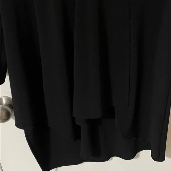 Joseph Ribkoff Black V-Neck Asymmetric Draped Tunic Size 8 - Picture 4 of 8